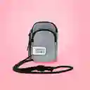 Bolso Mini Porta Celular Vitality Mix Gris Claro Miniso