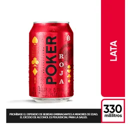 Cerveza Poker Roja - Lata 330ml x1
