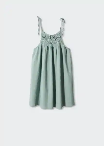 Vestido Linda Verde Talla S Mujer Mango