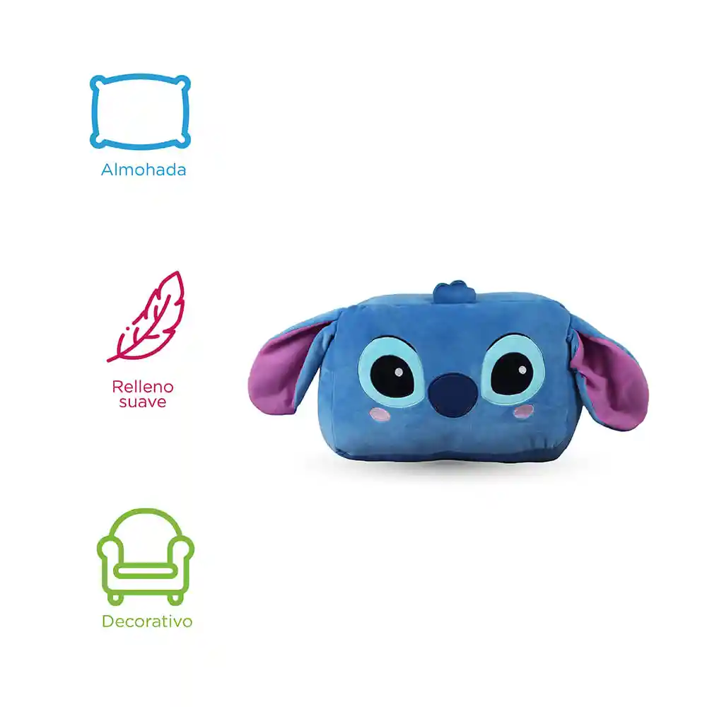 Almohada y Cojín Cabeza Cuadrada de Stitch Disney Miniso