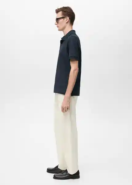 Camiseta Polo Rea Navy Talla M Hombre Mango