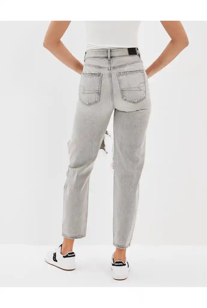 Jean Mom Gris Talla 8 Regular Mujer American Eagle