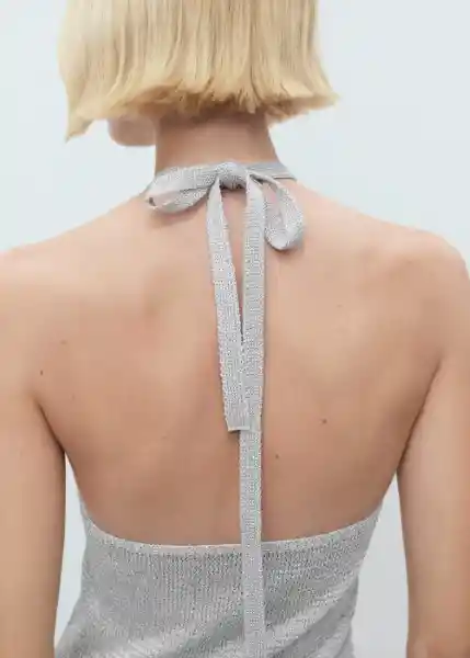 Top Marieta Plata Talla S Mujer Mango