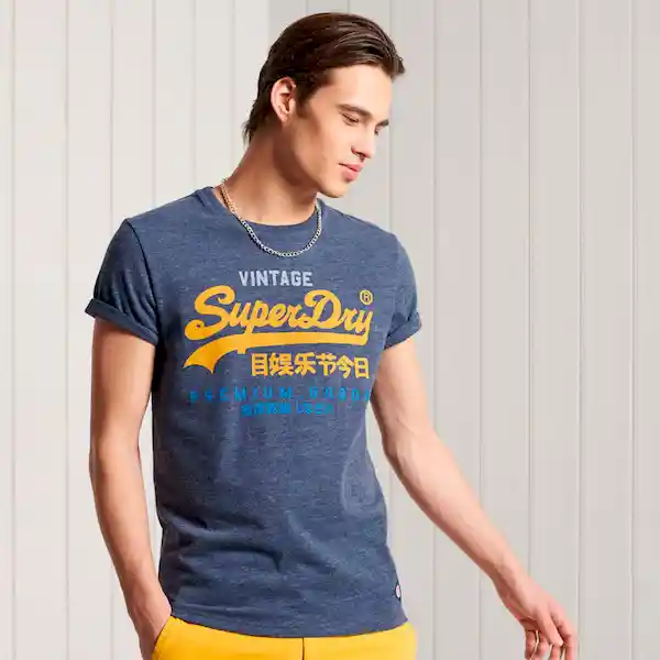 Superdry Camiseta vl Tri 220 Gris Talla XXXL