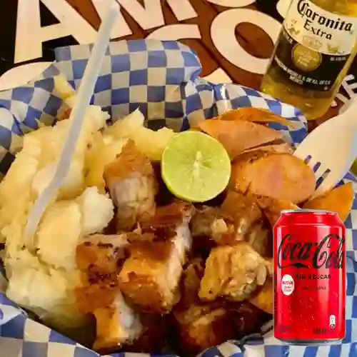 Combo Chicharrón C/ Chorizo +Cocacola S/az 330ML