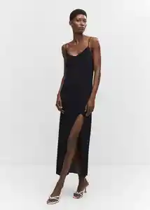 Vestido Asun Negro Talla 24 Mujer Mango