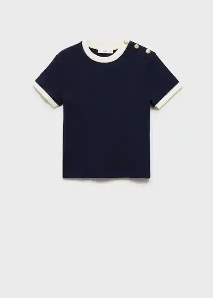 Camiseta Rayito Navy Talla XS Mujer Mango
