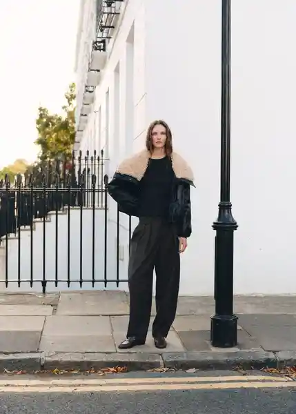 Chaqueta Geraldin Negro Talla L Mujer Mango