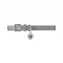 Collar Mascotas Dije Redondo Grande Serie Silver Gray Miniso