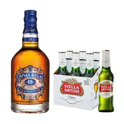 Whisky Chivas 18 Años 700 + Six Pack Stella 330 Ml