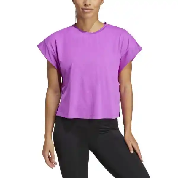 Adidas Camiseta Studio Morado Para Mujer Talla M