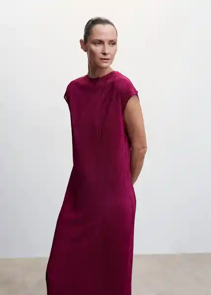 Vestido Jungla-A Morado Talla S Mujer Mango