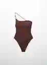 Vestido Bañador Milena Chocolate Talla L Mujer Mango