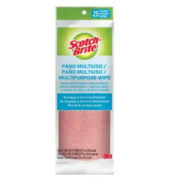 Scotch Brite Paño Wipes Rolls Rojo
