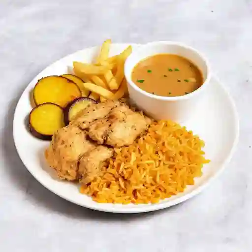 Medio Arroz Con Pollo + Sopa De Menudencias O Ajiaco