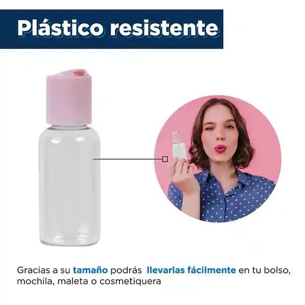 Juego de Botellas de Viaje Sparkling Star Rosa Miniso