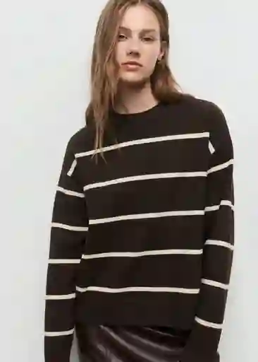 Saco Jersey Marina Chocolate Talla M Mujer Mango