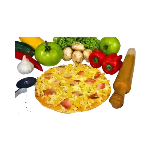 Pizza Maíz, Pollo y Tocineta
