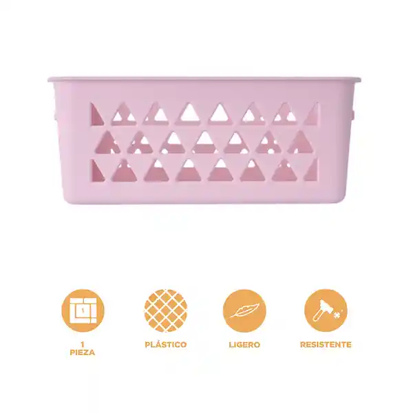 Cesta de Almacenamiento Pequeña Serie Rosa Miniso