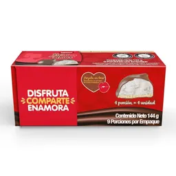 Galleta masmelo BESO DE AMOR cubierta sabor chocolate 9 Unds x 144g