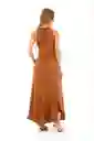Vestido Largo Aurelia Café Talla XS Mercedes Campuzano
