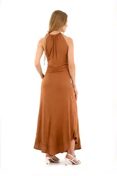 Vestido Largo Aurelia Café Talla XS Mercedes Campuzano