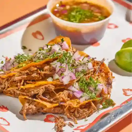Tacos x3 cochinita-pollo mexicano-pastor