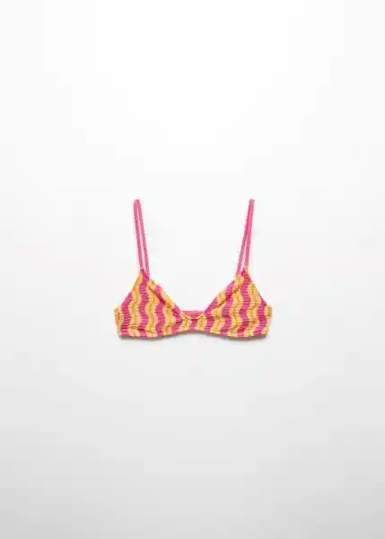 Top Bikini Corfu Fucsia Talla M Mujer Mango