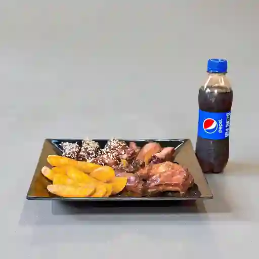 Porcion Costillas 250 gr + 2 Alitas