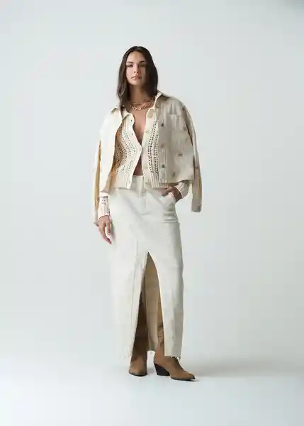 Chaqueta Missi Mujer Crudo Marfil Claro Talla S 422G371 Naf Naf