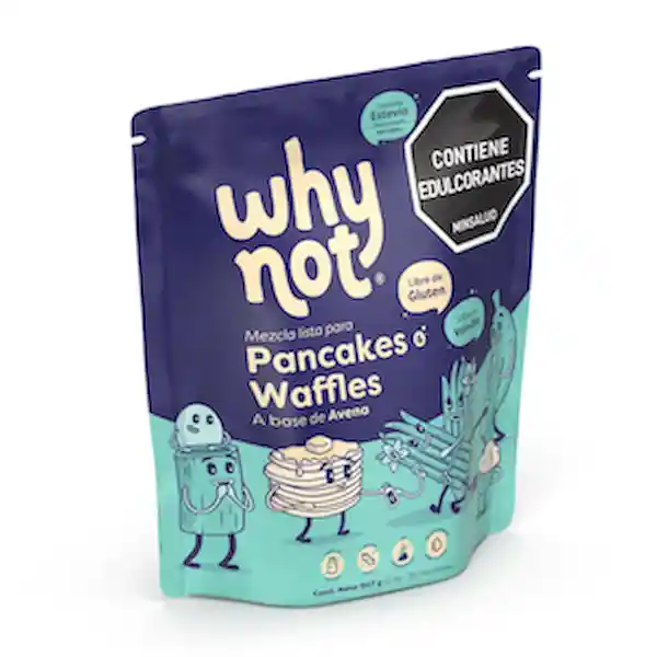 Why Not Mezcla Para Pancakes & Waffles a Base de Avena Vainilla