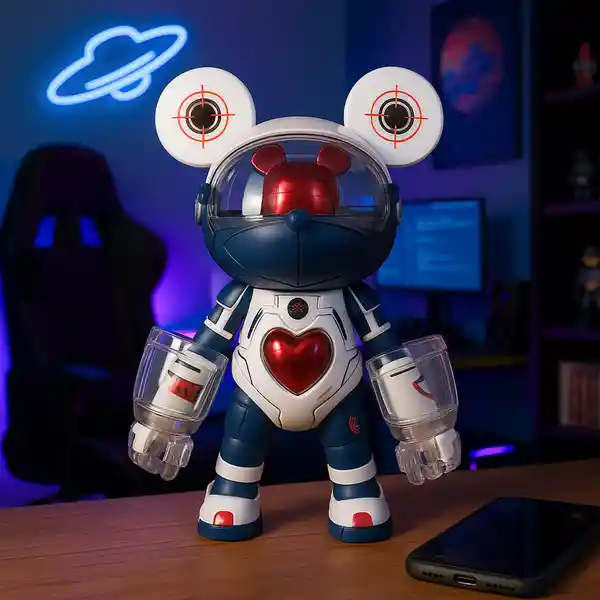 JugueteTransformación Oso Interestelar Blanco Serie Miniso