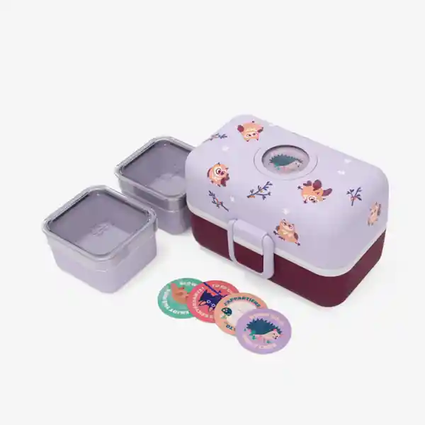 Monbento Lonchera Doble Owly Vino/lila