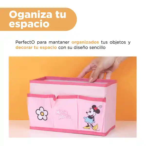 Organizador de Tela Para Almacenamiento Mouse Minnie Rosa Miniso