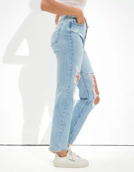 American Eagle Jean Boyfriend Regular Azul Soplado Talla 8