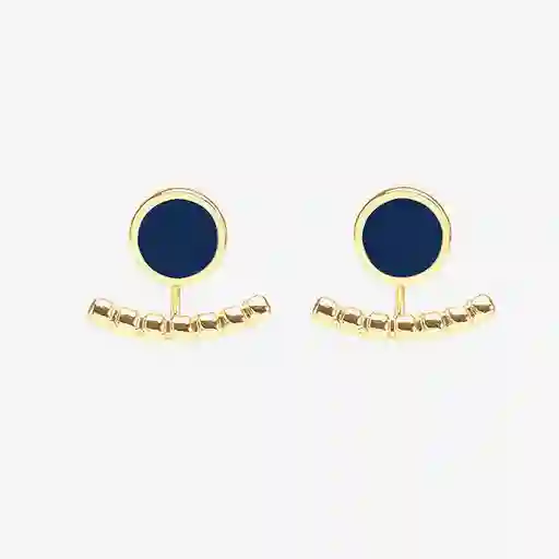 Bangle up Aretes Cométe Dorado Azul