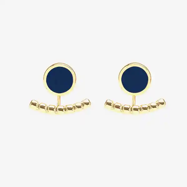 Bangle up Aretes Cométe Dorado Azul