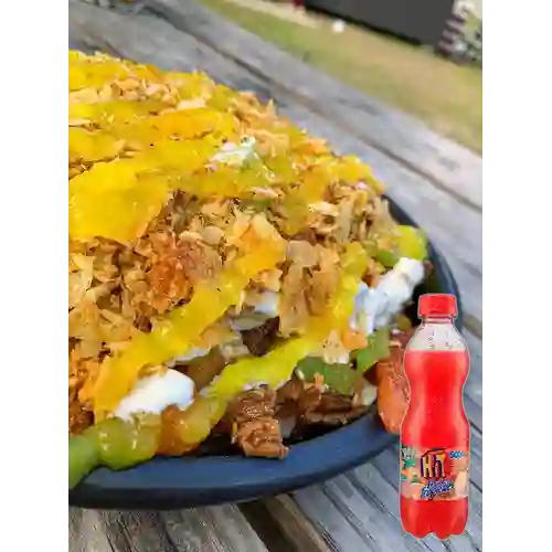 Combo Salchi de la Casa + Hit Tropical 500 ml