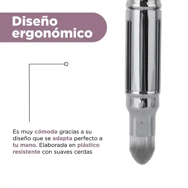 Brocha de Maquillaje Retráctil Doble Punta Serie Gris Miniso