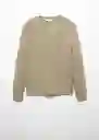 Buzo Buzo Jersey Cotton Khaki Talla M Hombre Mango