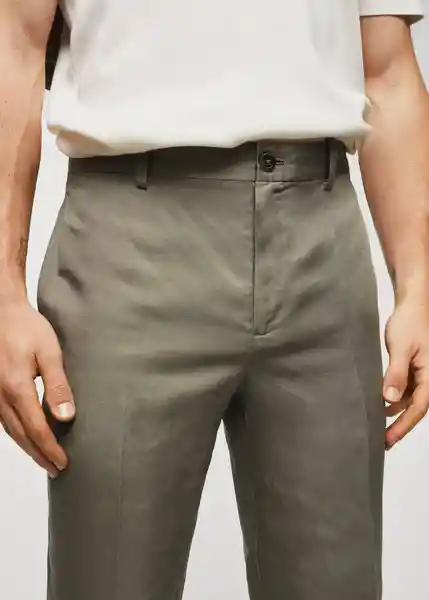 Pantalón Capri Khaki Talla 38 Hombre Mango
