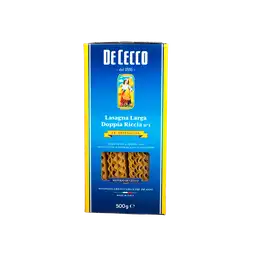 De Cecco Pasta para Lasagna Larga Doppia Riccia