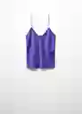 Top Raquel Navy Talla S Mujer Mango