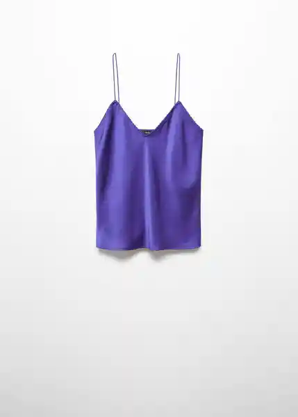 Top Raquel Navy Talla S Mujer Mango
