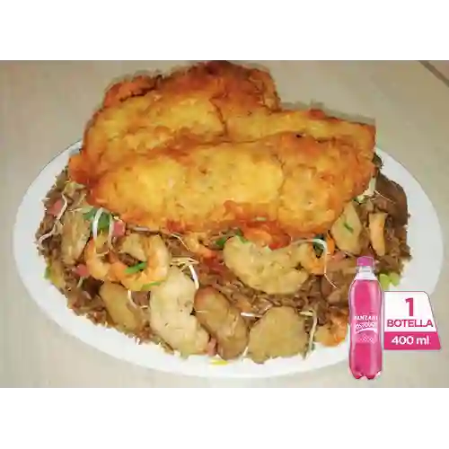 Arroz Valenciana Especial +Postobón Manzana 400ml