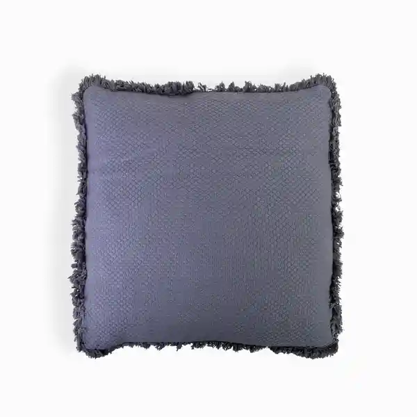Cojín Borde Flecos Gris 45 x 45 cm Ambiente Gourmet