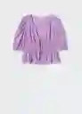 Blusa Monica Malva Talla 27 Mujer Mango