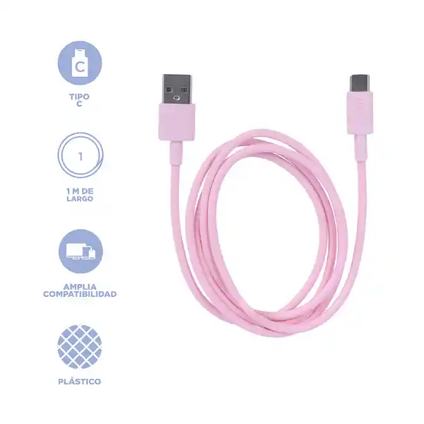 Cable de Datos Tipo c Rosa Miniso