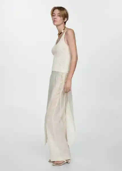 Top Lisboa Off White Talla S Mujer Mango