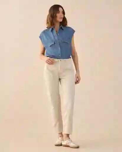 Pantalón Crudo Nevisca Claro Talla 14 631G015 Esprit